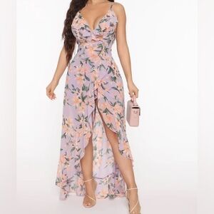 FashionNova Lavender Floral Dress